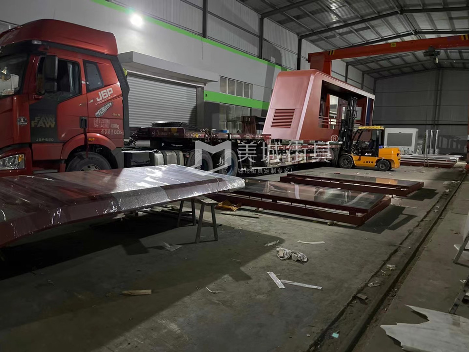 2022.10.6美城街具供應忻州第二車、第三車候車亭發(fā)貨記錄